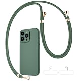 GOODVISH Custodia universale con cordino per iPhone 16 Pro, verde