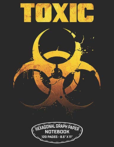 Toxic Hexagonal Graph Paper Notebook 120 Pages – 8.5” X 11”: Unicode Biohazard Symbol Design For Organic Chemistry Science Composition Notebook Biochemistry Student Lab Note Book