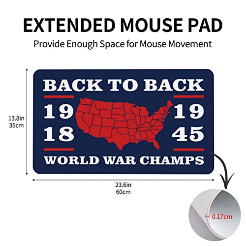 Tapis de souris World War Champs idée cadeau idéale avec citations humoristiques