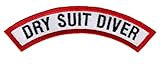 Dry Suit Diver Chevron Patch Embroidered Iron On Scuba Diving Emblem Souvenir