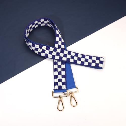 Game Day Beaded Purse Strap Crossbody Bag Strap Red Black Blue Plaid Straps for Stadium Approved Clear Bag Concert Handbag3