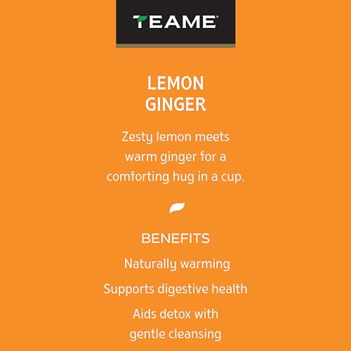 Image of TE-A-ME Lemon Ginger Herbal Infusion Tea | 25 Tea Bags