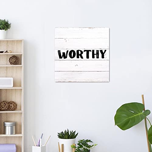 Placas de madera con citas religiosas decorativas de 12x12 pulgadas 4
