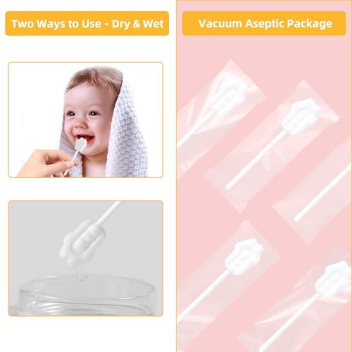 Image of EASICUTI Upgrade Baby Tongue Cleaner, 52PCS Newborn Infant Toothbrush