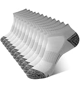 BAMBOO COOL Men's Ankle Socks Athletic Low Cut Cushioned Moisture Wicking, Running Socks Arch Sup...