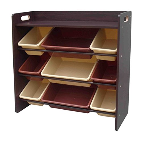 おもちゃ箱 ラック 天板付 ブラウン 幅86.2×奥行28×高さ79.5cm