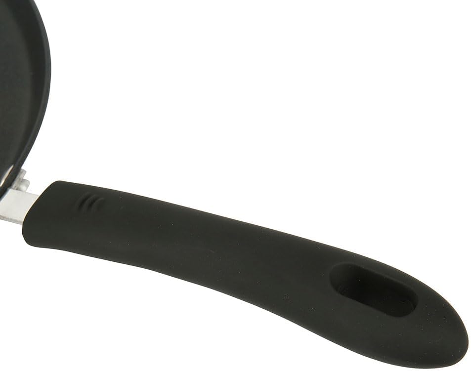 Sitram 714599 Crepe Pan Pressed Aluminium Black Diameter 28 cm – Whitford Xylan Non-Stick Coating 2 Layers PFOA-Free – Heat-Resistant Soft Touch Handle – Suitable for All Heat Sources Except Induction