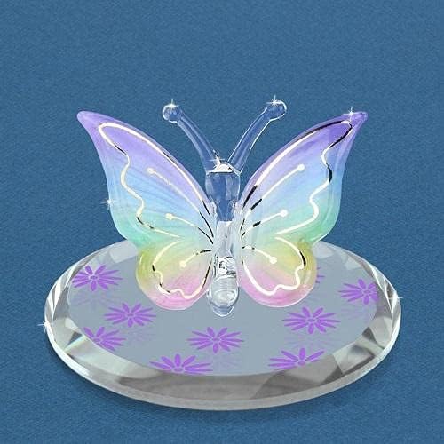 Glass BaronButterfly Figurine - Lavender Rainbow