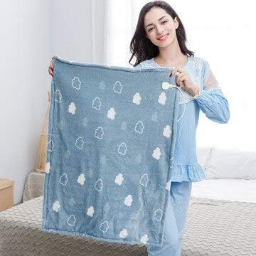 review NNR Electric Blankets Electric Blanket Single Winter Flannel Portable Blanket Warm Heater for Body Electrica Carpets Knee Quilt Heated Mat Heated Blanket Throw