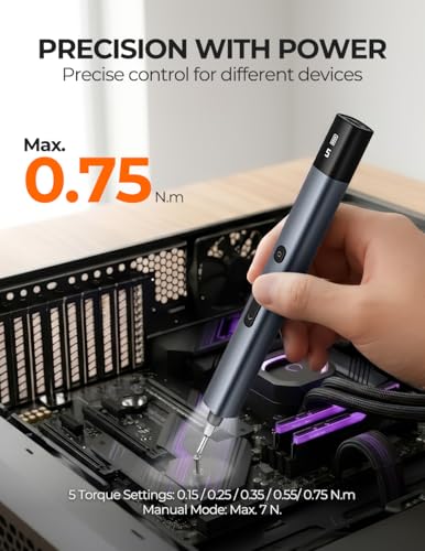 Electric Precision Screwdriver Set, 80 Magnetic Bits - image 2