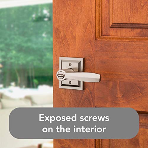 Baldwin Torrey, Entry Door Handle Reversible Lever With Keyed Lock Featuring Smartkey Re-Key Technology And Microban Protection, In Satin Nickel #TOP5