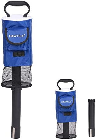 HOW TRUE Golf Ball Retriever, Portable Shag Bag Golf Ball Pick Up with Removable Plastic Tube, Pocket Shagger Storage, Blue