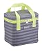 Kitchen Craft Pequeño almuerzo, Bolsa aislante, 4.9 L, 1 L, diseño de rayas, color Gris/Lima, tela, Multicolor, 14 x 20 x 20 cm