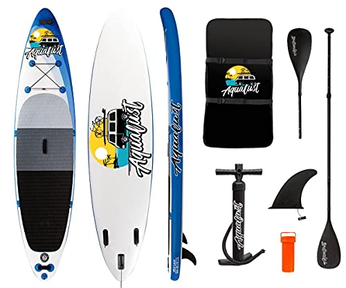 AQUALUST 12'0" Sup Tabla Hinchable 365x81cm Blue