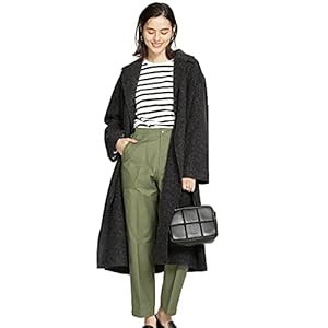 [ナノ・ユニバース] ボンディングウールロングコート 36 チャコール" 