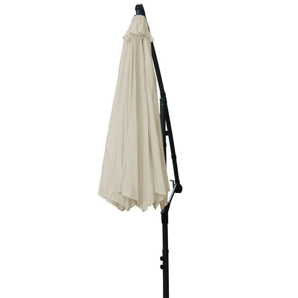 Ogród parasol parasol na zewnątrz 3 m wspornik wiszący parasol patio bananowe słoneczne krem ​​parasolowy łącznie tradycyjne wykonanie z nowoczesną estetyką Uczytną i użyteczną ogrodową Umb