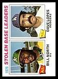 1977 Topps #4 Bill North/Davey Lopes Stolen Base Leaders Near Mint