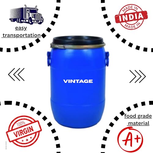 Image of Blue Drum- Affordable 30 LTR Plastic Drum - Blue HDPE Drum for Multipurpose Storage