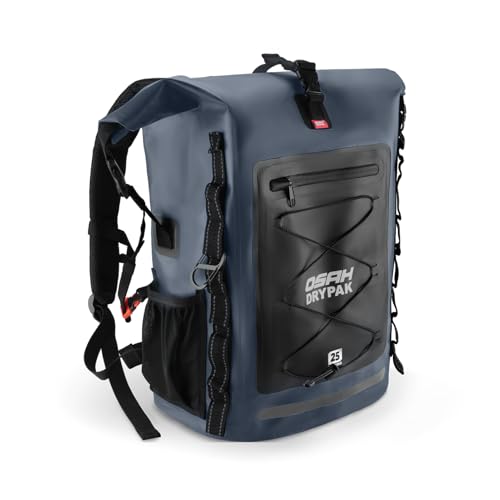 Image of OSAH DRYPAK Waterproof Backpack Dry Bag 25L /35L /55L /85L - Heavy Duty Roll-Top Hiking Backpack Sack Keeps Gear Dry for Travel, Kayaking, Boating, Camping, Rafting and Fishing