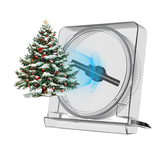LICAEVEY Ventilador de Holograma 3D de 5,5 Pulgadas, Proyector Holográfico 3D con Control de Aplicación y PC, Ventilador Portátil de Pantalla Publicitaria de 128 LED para Tienda,