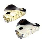 ZZXLLRO 2Pcs Yin Yang Hair Clips, Black White Punk Claw Clip Holder, Non Slip Retro Hair Jewelry Acc