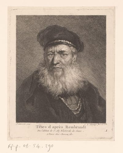 Tableau vieil homme au béret impression d'art mural affiche de Christian Gottfried Schultze