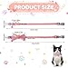Nogeqi 2PCS Adorable Cat Collars for Girl Cats, Cute Pink Kitten Collar with Bell Bow Flower Pendant, Adjustable Cat Breakaway Collar with Safety Buckle
