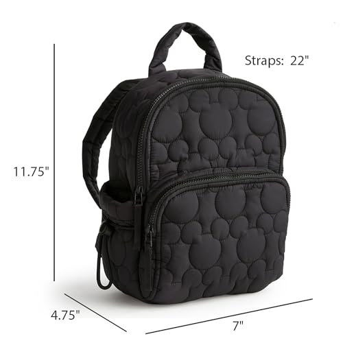 Image of Vera Bradley Disney Featherweight Small Banbury Backpack - Pumice Stone 9L | Women's Quilted Purse for Travel & Work with Adjustable Straps