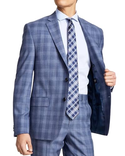 Ralph Lauren Men's UltraFlex Stretch Suit Jacket - Blue Plaid 36R3