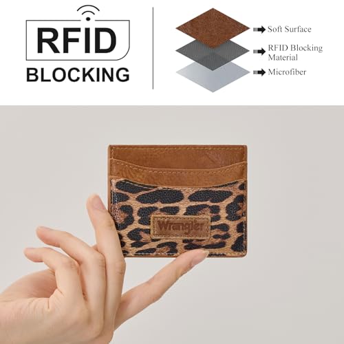 Image of Montana West X Wrangler Credit Card Holder for Women Rfid Blocking Slim Thin Credit Card Wallet Small Credit Card Organizer for Ladies Female