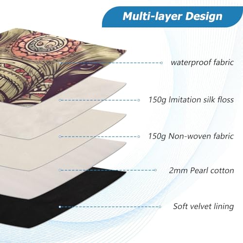 Funda para portátil floral Boho Elephant 13-14 pulg miniatura 4