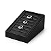 Papten Premium Ring Display Stand Rings Tray Holder Small Ring Organizer Case PU Leather Rings/Earrings Stand Bearer(Black)