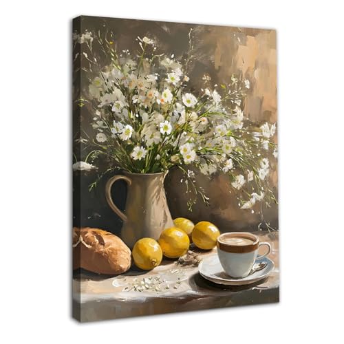 Décoration murale cuisine marguerite Dazzlewall affiche vintage pour illuminer un mur vide