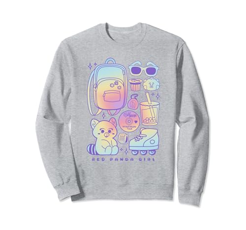 Sweatshirt Disney Pixar Turning Red pour fille avec dégradé Mei Panda Rouge