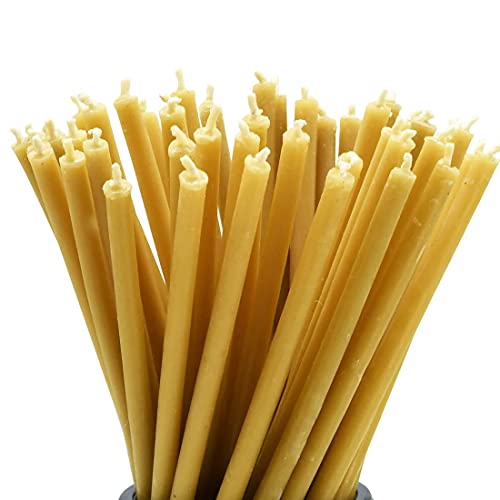Deybby DEB3B50 Beeswax Birthday Candles – 50 Count Beeswax Candles - Dripless And Smokeless Eco Beeswax Taper Candles For Home, Dinner, Cake, Prayer, Church, Hanukkah thumb #6