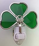 Irish Shamrock with Claddagh Night Light - Silver Finish
