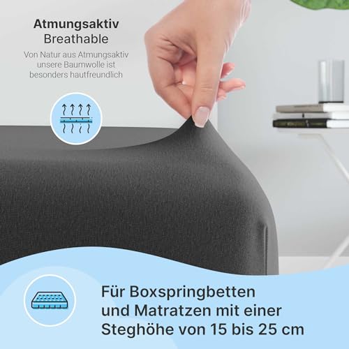 Spannbettlaken etérea Jersey in verschiedenen Farben und Größen