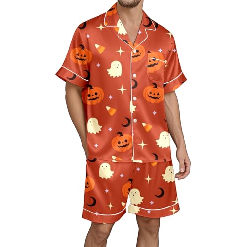 Pijama de Halloween para hombre holgado para descansar sin pasar calor 2