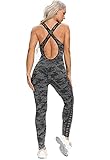 FITTOO Mono Mallas Pantalones Deportivos Leggings Mujer Yoga Alta Cintura Yoga Running Fitness Gran Elásticos Camuflaje Negro-Sin Costuras S
