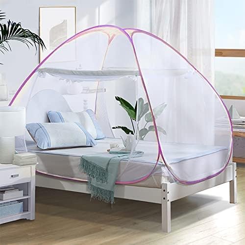 HOMESY Mosquito Net for Double Bed | Queen Size Portable Machardani | Polyester 30GSM Strong Net | High Durability, Foldable PVC Coated Corrosion Resistant Steel Wire… (B0C6B6KRQY) Amazon Price History, Amazon Price Tracker