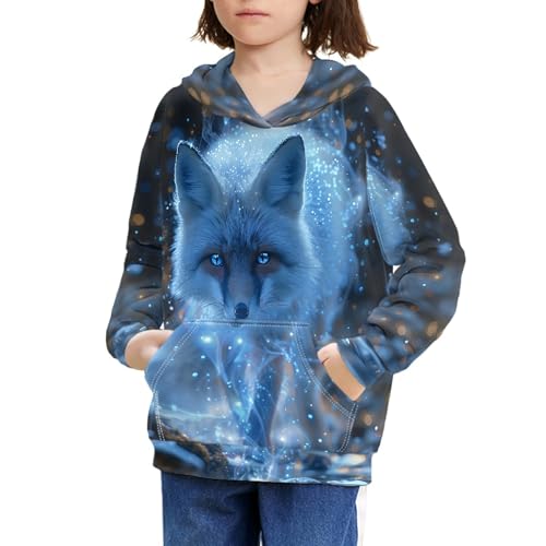 Image of GLUDEAR Teen Boys Girls Novelty Animal Galaxy Hoodies Sweatshirts Pullover