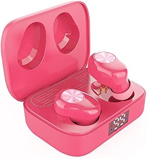 Amazon Brand - Eono wireless earbuds Eonobuds 1 wireless bluetooth earphones with Clear Sound, IPX7 Waterproof, USB C charging, Bluetooth Headphones in Ear for Work, Home Office (lady pink)