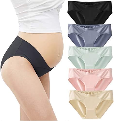 Dec Mocare Maternity Underwear Under Bump Womens Cotton Pregnancy Maternity Panties Multi Pack (S)