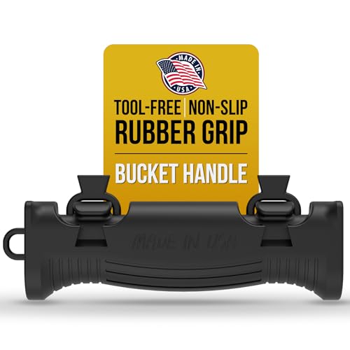 TEC Products HANDTEC Bucket Handle Grip - Ergonomic Rubber Handle Replacement for Construction, Farming, Gardening & DIY Projects - Non-Slip & Durable - Made in USA - Pack of 1 (4.75 x 1.5 Inches)