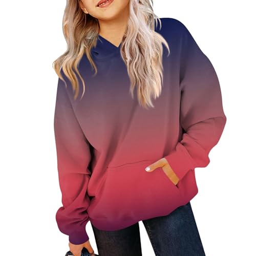 Hoodies For Teen Girls Cute Long Sleeve Sweatshirt Y2K Tie Dye Oversized Hoodies Bioys Fall Clothe 2-14 Years