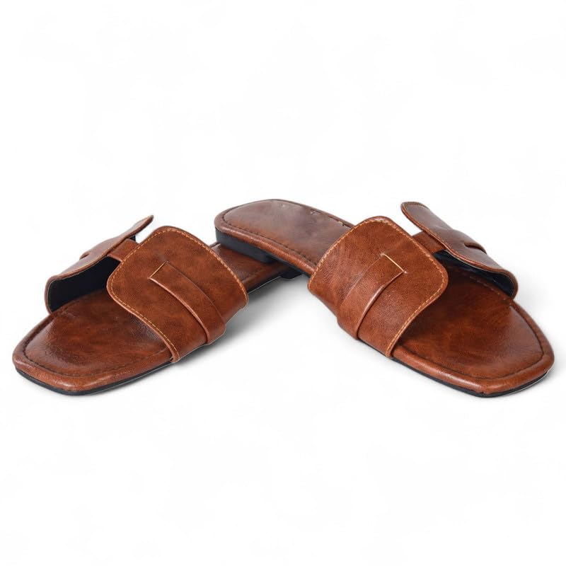 Image of 9ZER09 Trendy Slip On Sandals for Women | Comfortable Casual Sandals | Relaxed Daily Styling
