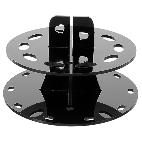 WRITWAA Ständer für Make-up-Pinsel Make -up -Display hängend Rougepinsel Gestell Make-up Make-up-Aufbewahrungshalter makeup brush holder Bürstentrockner Acryl Schwarz