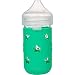 JarJackets Silicone Mason Jar Protector Sleeve + Sippy Lid - Fits 12oz Jelly Jars | Package of 2 (grasshopper)