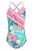 Girls One Piece Swimsuits Hawaiian Ruffle Swimwear Beach Bathing Suit