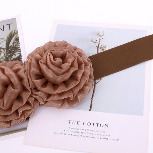 jascaela Women's Flower Wide Waist Belt Stretch Cinch Waistband Elegant Belt for Dress4